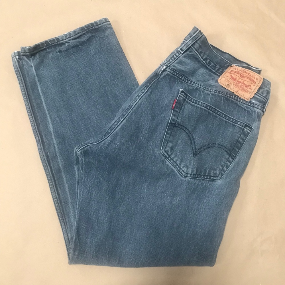 Levi's 501 Faded Black Jeans. Made in Mexico